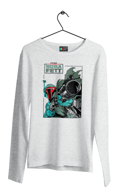 Чоловічій лонгслів з принтом "Боба Фетт". Boba fett, боба фетт, зоряні війни, клон, мисливець за головами. 2070702