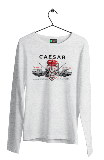 Чоловічий лонгслів з принтом "Caesar". Caesar, himars, залужний, зброя. 2070702