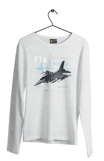Men`s longsleeve with prints F16. F16, howitzer, nasams, suzanne, zaluzhny, zuzana. 2070702