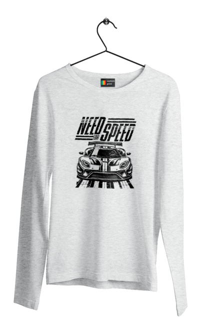 Чоловічий лонгслів з принтом "Жага швидкості". Відео ігри, гонки, ігри, комп ютерні ігри, машини, симулятори, швидкість. 2070702