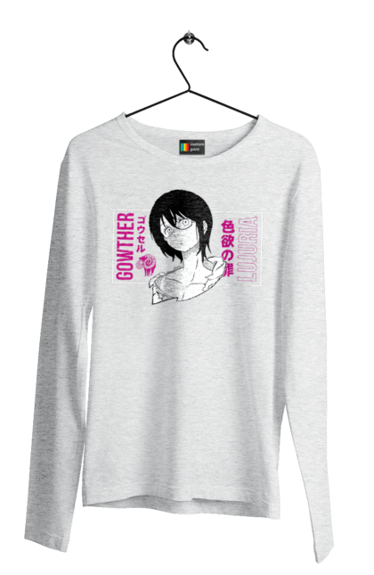 Men's longsleeve with prints Seven Deadly Sins Gowther. Adventures, anime, comedy, fantasy, gowther, manga, seven deadly sins. 2070702