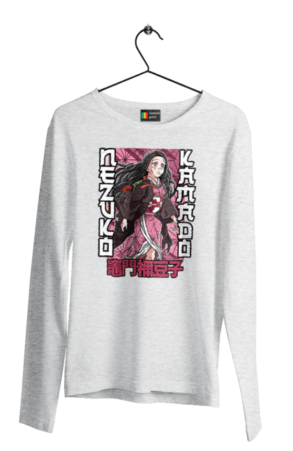 Men's longsleeve with prints Demon Slayer Nezuko. Anime, demon slayer, kimetsu no yaiba, manga, nezuko, serial. 2070702