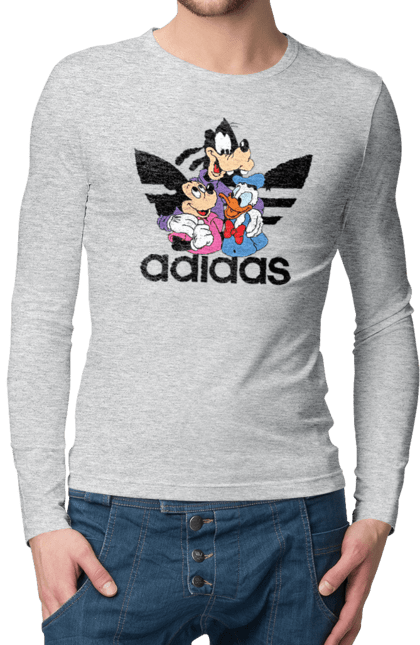 Men's longsleeve with prints Adidas Mickey Mouse. Adidas, cartoon, disney, mickey, mickey mouse. 2070702