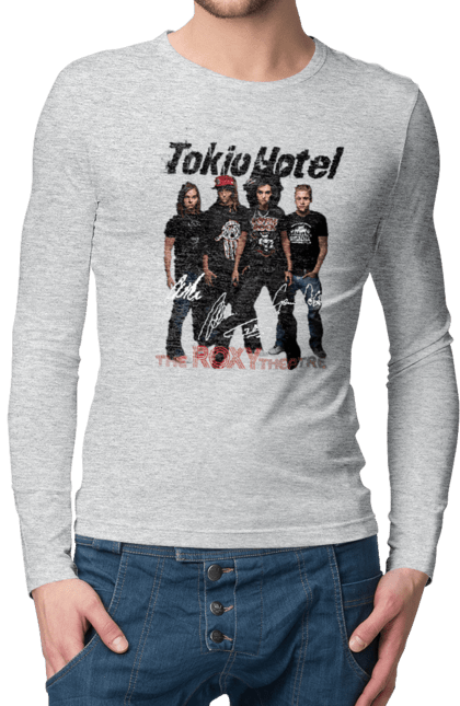 Чоловічій лонгслів з принтом "Tokio Hotel". Tokio hotel, альтернативний рок, група, електронік рок, музика, пауер піп, піп, поп рок, рок. 2070702