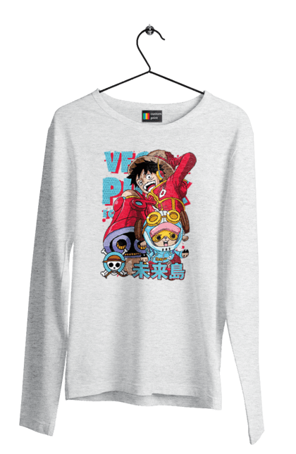 Men's longsleeve with prints One Piece Luffy. Anime, luffy, manga, monkey de luffy, one piece, pirates. 2070702