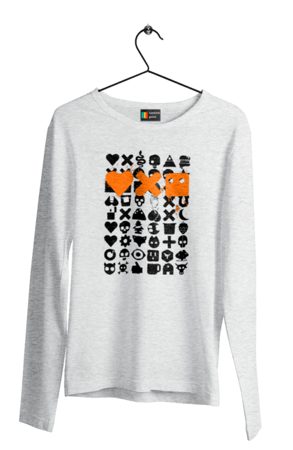 Чоловічий лонгслів з принтом "Роботизація". Robot, життя роботів, код, код машин, кохання машин, любов роботів, роботи та кохання, роботи у житті, роботизоване кохання. 2070702