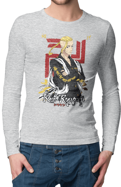 Men's longsleeve with prints Tokyo Revengers Draken. Anime, draken, ken ryuguji, ken-chin, manga, serial, tokyo manji gang, tokyo revengers. 2070702