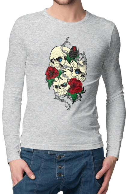 Skulls with roses