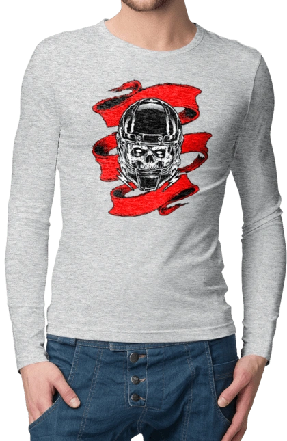 Череп в мотошлеме