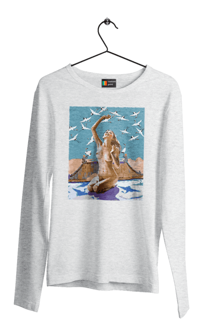 Чоловічий лонгслів з принтом "Краса тіла". Вигини жіночого тіла, грація тіла, груди, жіноче тіло, жіночі груди, краса тіла. 2070702