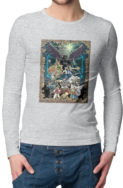 Чоловічий лонгслів з принтом "Легенда вокс машина". Вокс, вокс машина, машина, мультсериал, приключения, сериал, фентезі. 2070702