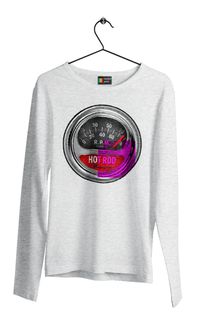 Мужской лонгслив с принтом Hot rod. Байк, байкер, байкер клуб, брат, братела, брутал, горячий асфальт, горячий конь, горячий стержень, дорога 50, дорога 66, дорога 80, дороги америки, дороги украины, жажда скорости, клуб байкеров, мотоцикл, мотоциклист, настоящий мужик, скорость, чувак. 2070702