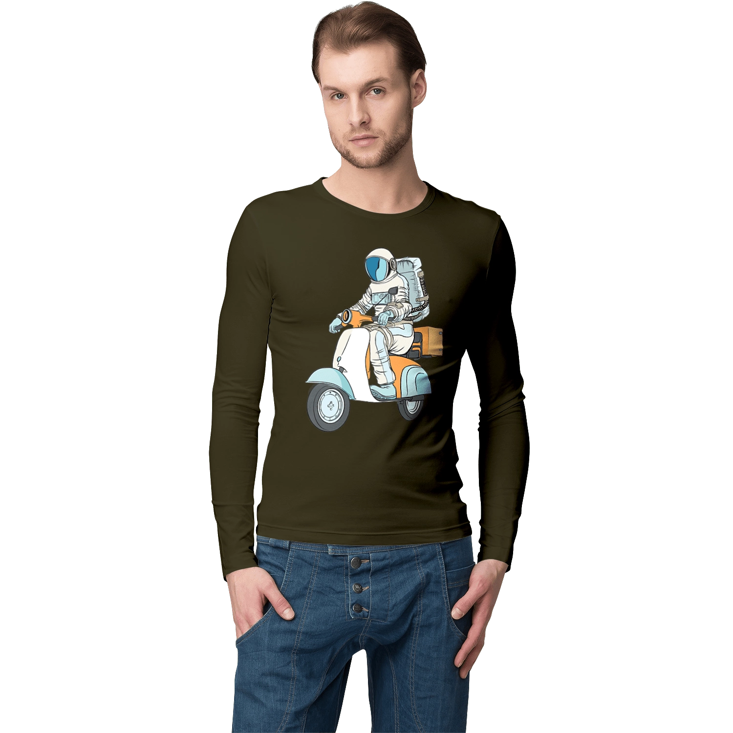 Astronaut on a motorcycle