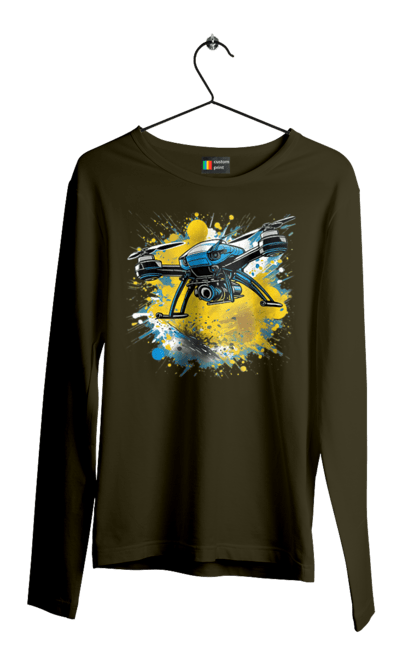 Men`s longsleeve with prints Drone. Drone, fpv drone, ukraine, зсу. 2070702
