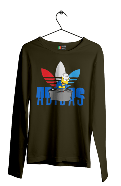 Men's longsleeve with prints Adidas Bart. Adidas, bart, cartoon, simpson. 2070702