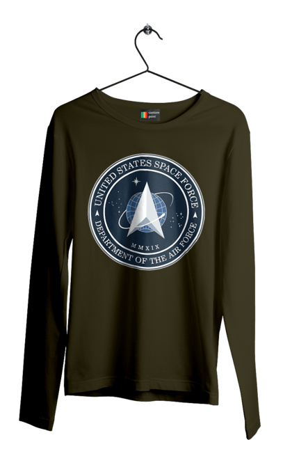 Men's longsleeve with prints United States Space Force. Emblem, political, politics, space, space force, space travel, united states, ussf. 2070702