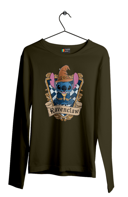 Чоловічій лонгслів з принтом "Стіч Рейвенклов". Harry potter, hogwarts, ravenclaw, stich, гаррі поттер, когтевран, рейвенклов, стіч, факультет, хогвартс. 2070702