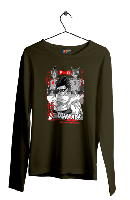 Men's longsleeve with prints Dragon Ball Gohan. Anime, dragon ball, gohan, goku, manga, tv series, vegeta. 2070702