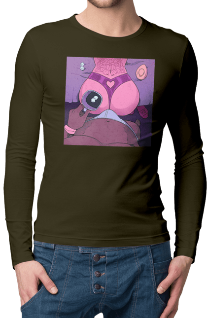 Men`s longsleeve with prints Morning Coffee With Ass. Ass, coffee, naked, shorts. 2070702