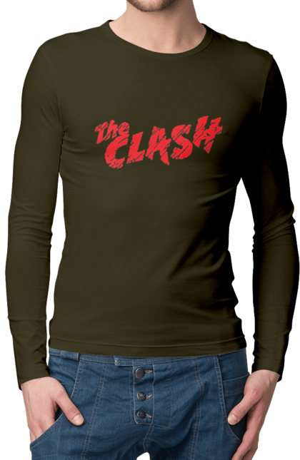 Men's longsleeve with prints The Clash. Clash, dub, group, music, punk, punk rock, reggae, rock, rock`n`roll. 2070702