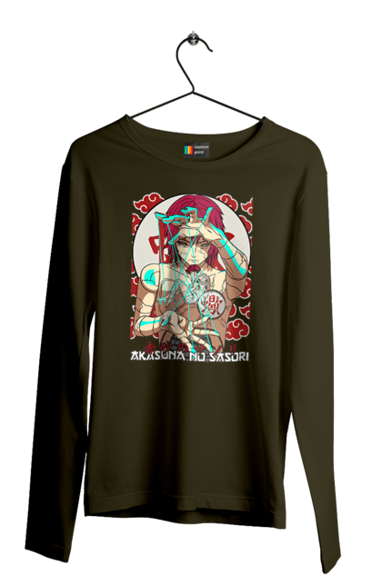 Men's longsleeve with prints Naruto Sasori. Anime, character, manga, naruto, ninja, sasori, tv series. 2070702