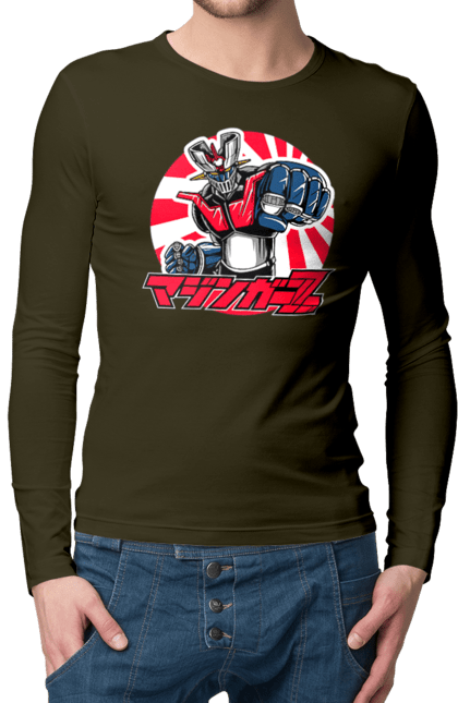 Men's longsleeve with prints Mazinger Z Grendizer. Anime, goldorak, goldrake, grendizer, manga, mazinger z, mecha, robots. 2070702