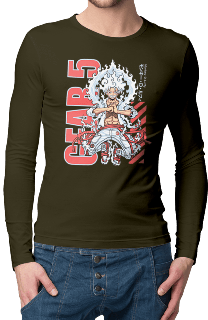 Men's longsleeve with prints One Piece Luffy. Anime, luffy, manga, monkey de luffy, one piece, pirates. 2070702