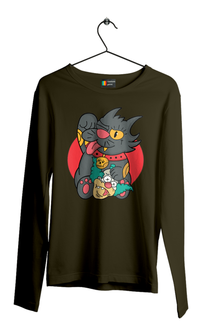 Men`s longsleeve with prints The Simpsons Krusty the Clown. Clown, krusty, krusty the clown, simpsons. 2070702