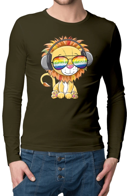 Lion In Glasses And Headphones