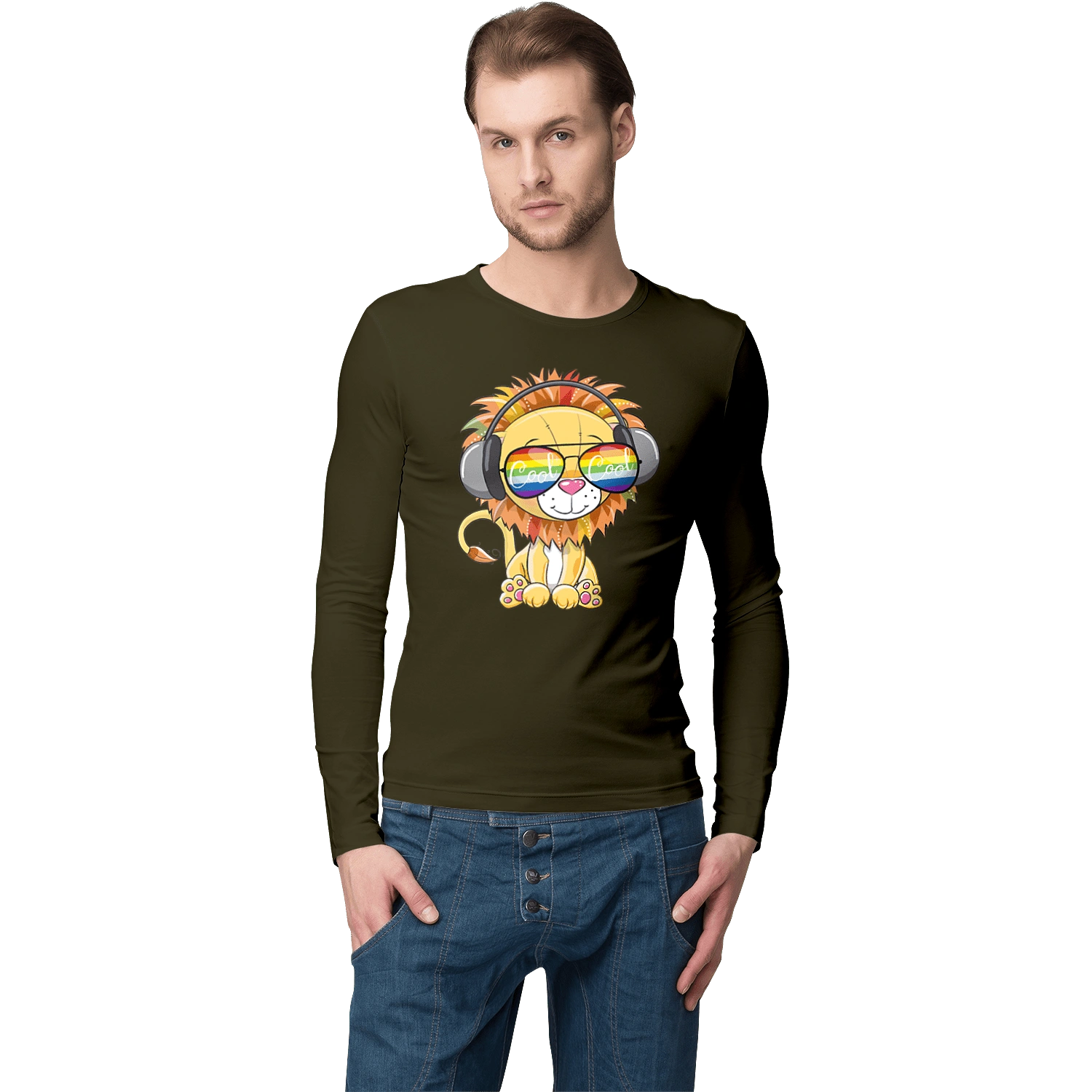 Lion In Glasses And Headphones