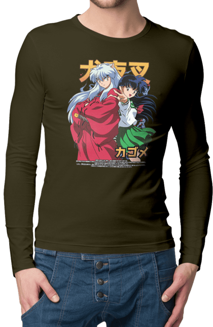 Чоловічій лонгслів з принтом "Inuyasha". Anime, inuyasha, manga, rumiko takahashi, аніме, демон охоронець, манга, руміко такахасі. 2070702