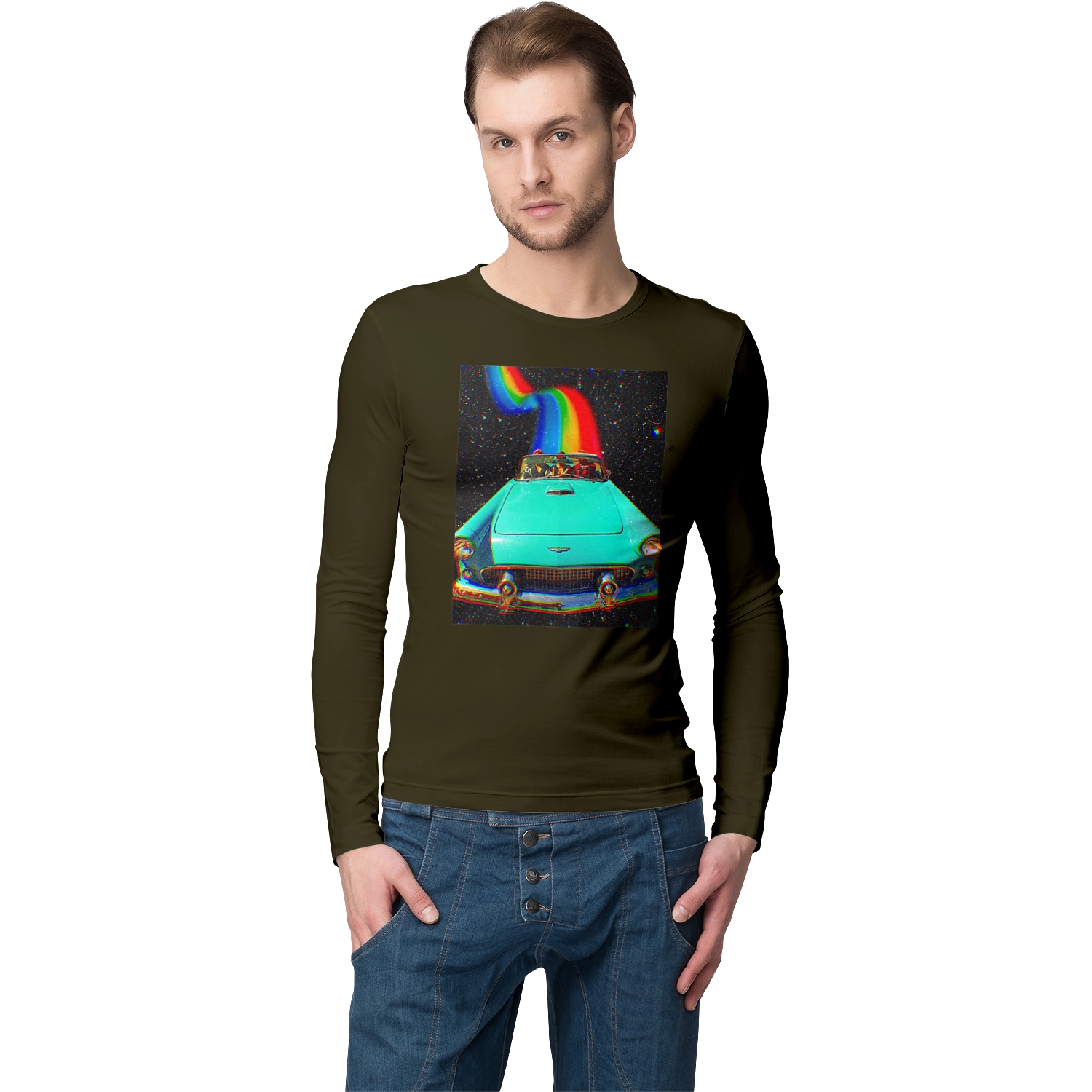 Picture, a car in space