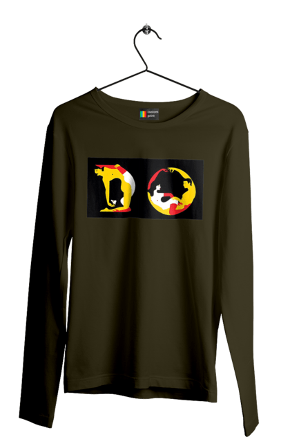 Чоловічий лонгслів з принтом "Розтяжка По Дорослому". Пози, розтяжка. 2070702