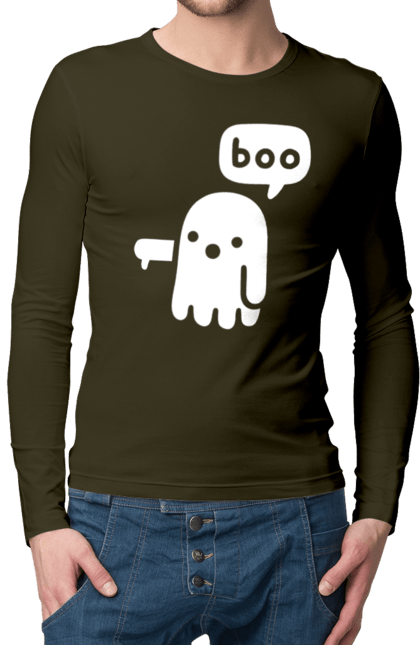 Чоловічий лонгслів з принтом "BOO (мова програмування)". Айті, мова програмування, програма, програміст, технічне завдання, ти ж програміст, транслятор boo, тривимірні програми, фрілансер. 2070702