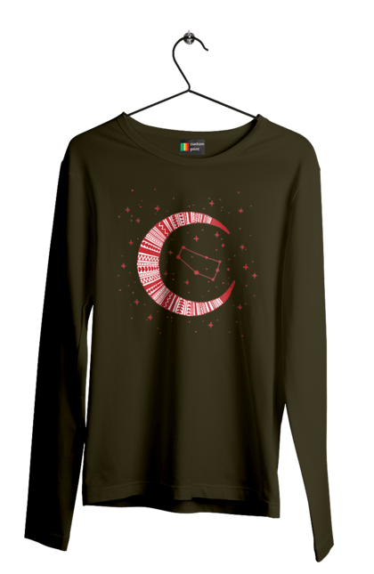 Men`s longsleeve with prints Gemini. Constellation, gemini, horoscope, sign, twins, zodiac, zodiac sign. 2070702