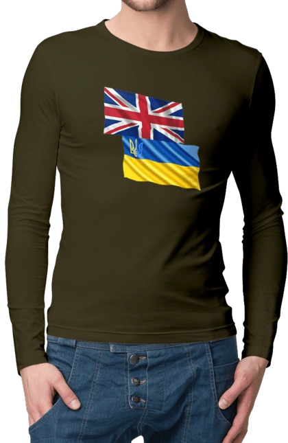 Flag United Kingdom, Flag Ukraine, Support Ukraine