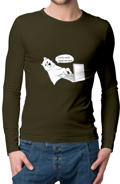 Чоловічий лонгслів з принтом "Собака програміст". Angular, c, css, html, it, javascript, jquery, php, python, react, svelt, vue, айтишник, айті, гумор, код, кодувати, прогер, програміст, програмісти, ти ж, ти ж програміст, тиж програміст. 2070702