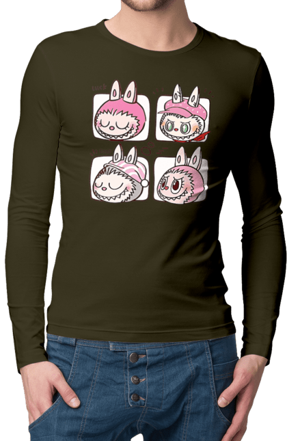 Чоловічий лонгслів з принтом "Labubu". Labubu, weird cute, іграшки, лабубу. 2070702