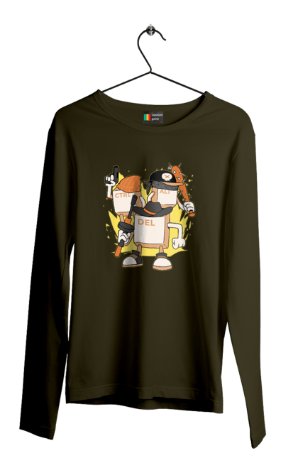 Чоловічий лонгслів з принтом "Ctrl alt del Програмерський екшен". 404, andoid, aws, backend, c++, cloud, css, data, dev, devops, frontend, geek, git, github, go, golang, google, hacker, html, ios, java, javascript, jquery, js, linux, nodejs, php, python, react, science, script, web, геймер, гік, дата, клавіши, код, компьютер, лінукс, мова, облако, пайтон, пингфин, программист, програмування, талисман, хакер. 2070702