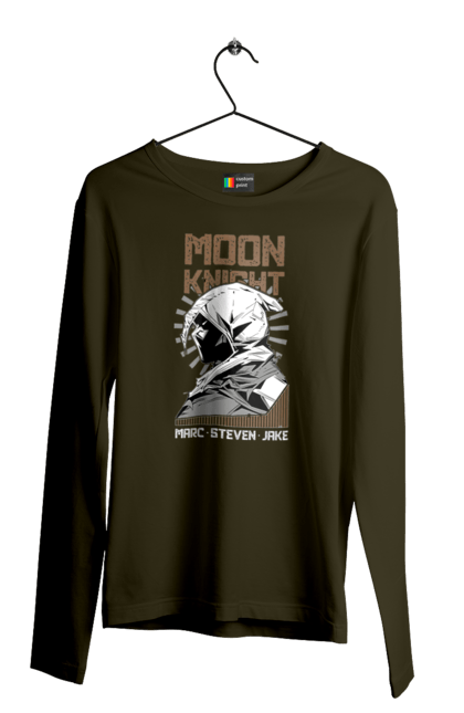 Men's longsleeve with prints Moon Knight. Marc spector, marvel, mcu, moon knight, series, steven grant, tv show. 2070702