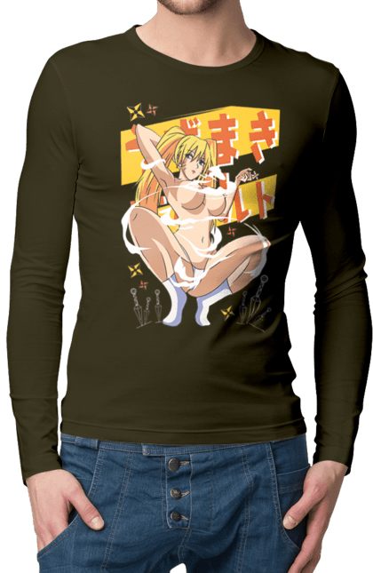 Men's longsleeve with prints Naruto Sexy Jutsu. Anime, character, manga, naruto, ninja, sexy jutsu, sexy technique, tv series. 2070702