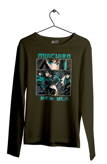 Men's longsleeve with prints Demon Slayer Muichiro. Anime, kimetsu no yaiba, manga, muichiro, muichiro tokito, serial. 2070702