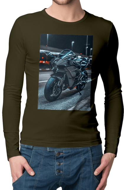 Чоловічий лонгслів з принтом "Мото цитаты". Байк, мото, спорт, цитаты. 2070702