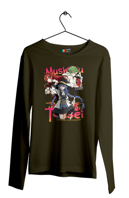 Men's longsleeve with prints Mushoku Tensei. Anime, eris, jobless reincarnation, mushoku tensei, roxy, sylphiette. 2070702