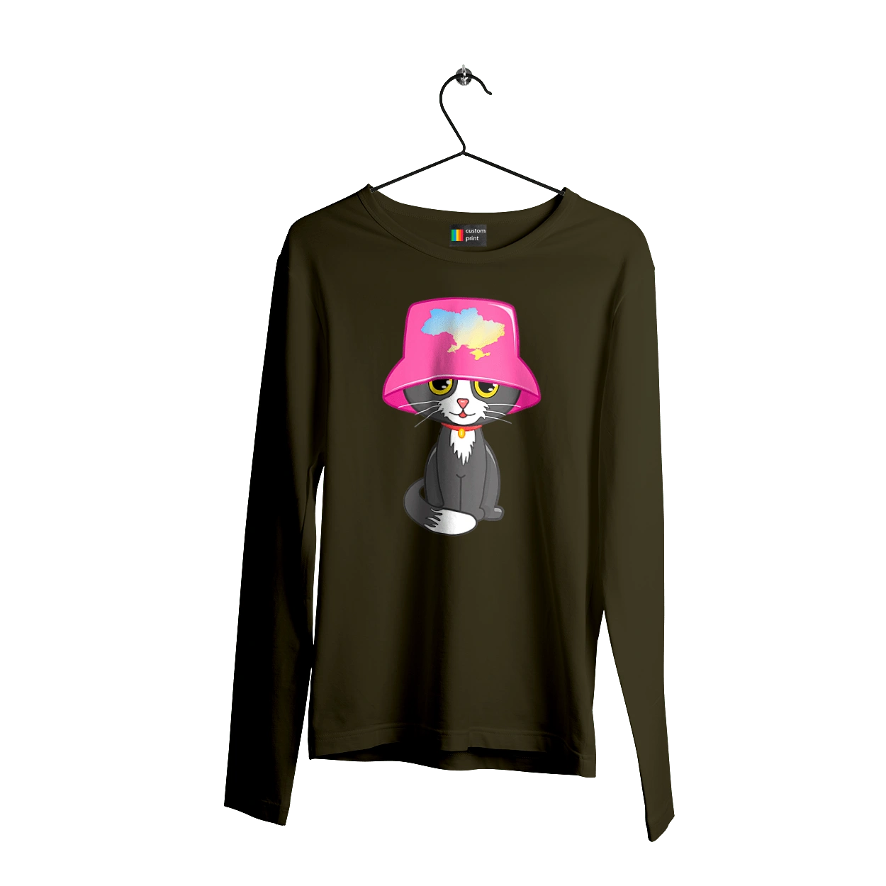 Cat with a map of Ukraine