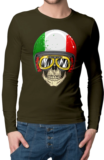 Череп в мотошоломі