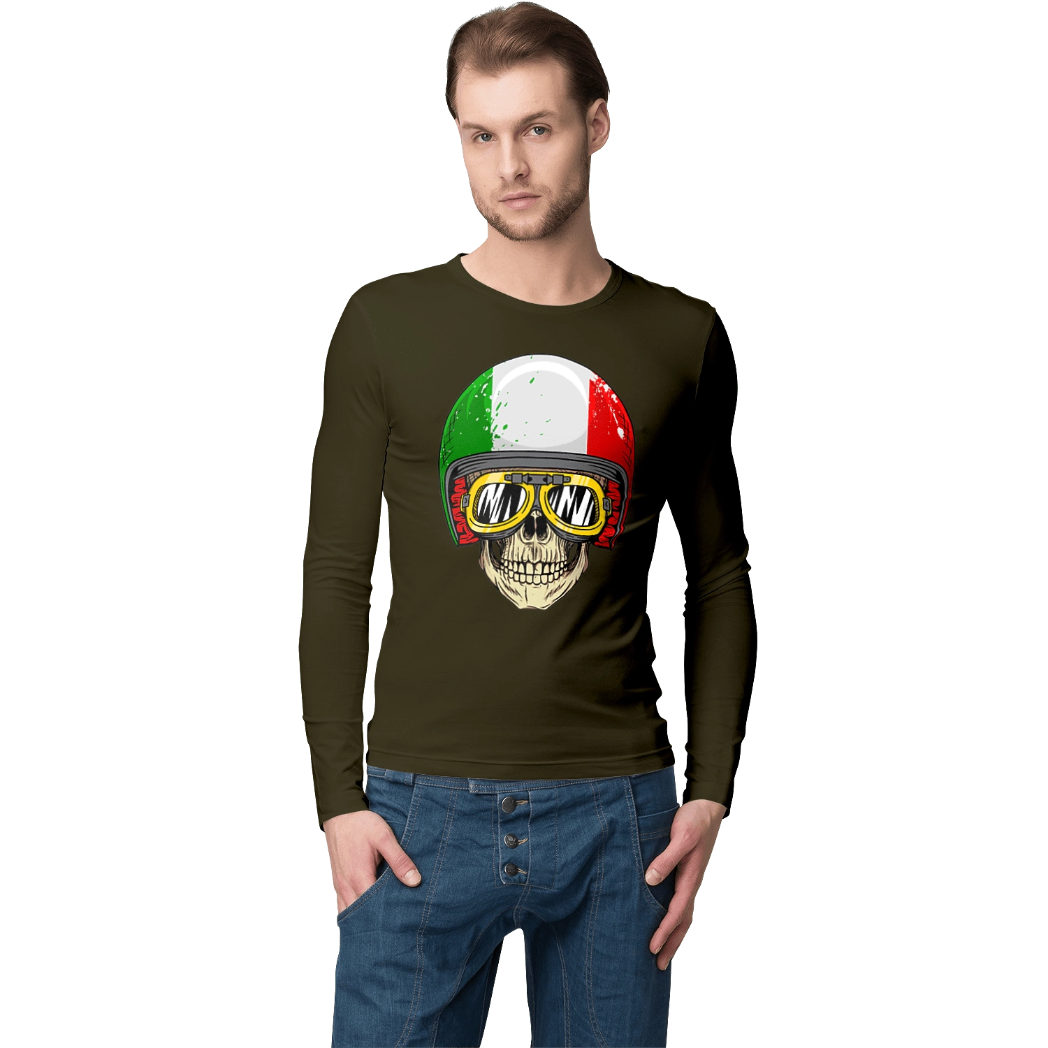 Череп в мотошоломі