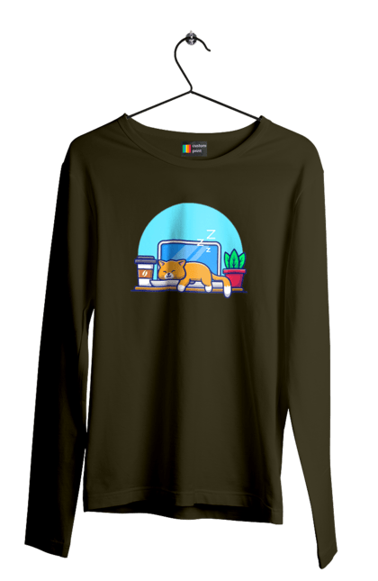 Чоловічий лонгслів з принтом "Кіт програміст". Angular, c, css, html, it, javascript, jquery, php, python, react, svelt, vue, айтишник, айті, гумор, код, кодувати, прогер, програміст, програмісти, ти ж, ти ж програміст, тиж програміст. 2070702