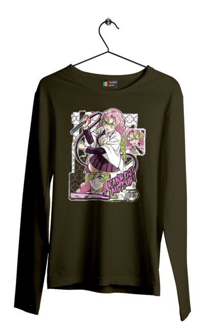 Men's longsleeve with prints Demon Slayer Mitsuri. Anime, demon slayer, giyu tomioka, manga, mitsuri, mitsuri kanroji, serial. 2070702