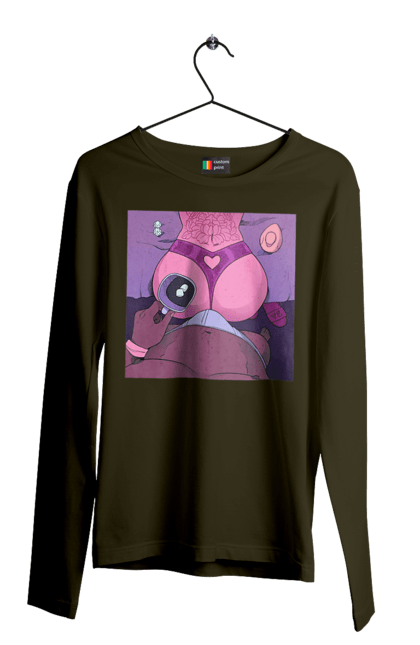 Men`s longsleeve with prints Morning Coffee With Ass. Ass, coffee, naked, shorts. 2070702